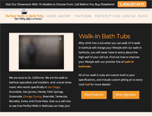 Tablet Screenshot of perfectwalkinbathtubs.com